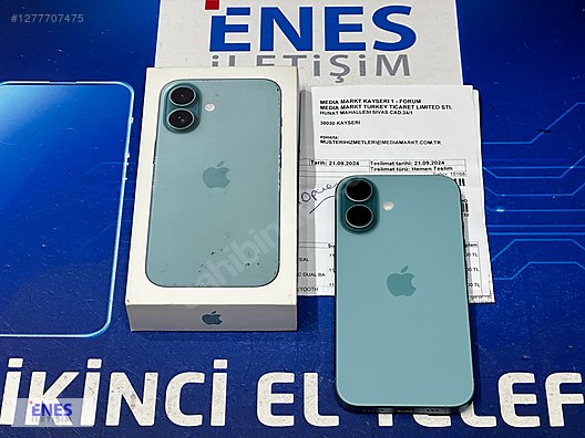 Resim Apple iPhone 16 İkinci El TR | 128 GB | Deniz Mavisi 