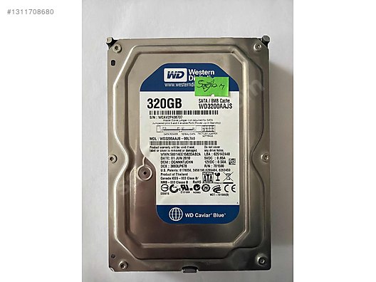 HARDDİSK 320GB 3.5 SAĞLIK %100 PERFORMANS %100 WD BLUE sahibinden