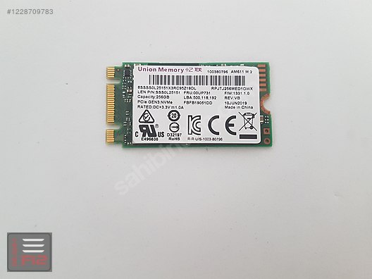 256GB UNION MEMORY AM611 M.2 2242 PCIE NVME SSD -RPJTJ256MED1OWX - İlan ...
