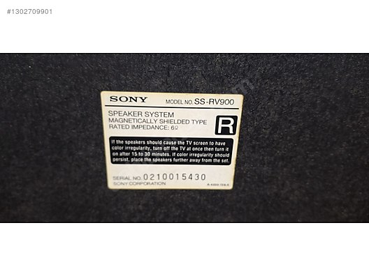 Sony Rv666 SONY SS-RV900 - İkinci El Sony Set Hoparlörü Hoparlör fiyatları ...