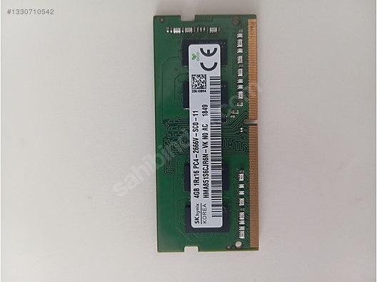 SK Hynix 4GB DDR4 2666MHz Laptop RAM (SODIMM - Sorunsuz) on