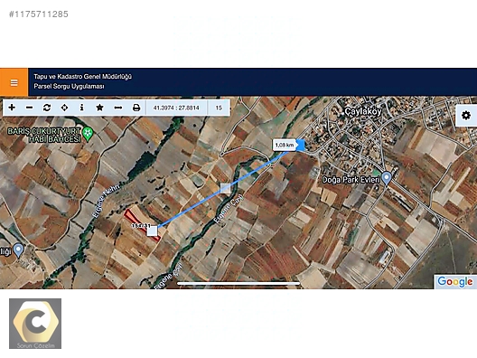 SARAY ÇAYLADA 7.000M2 TEK TAPU TARLA 7 DÖNÜM #1175711285
