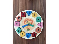 Baby toys montessori ahşap puzzle saat