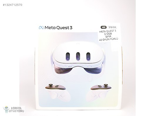 META QUEST 3 512 GB SIFIR KIRIK OYUN YÜKLÜ KUTUSUNDA sahibinden