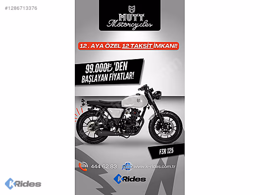MUTT TÜRKİYE DİSTRİBÜTÖRÜ K-RİDES'TAN FSR 125 #1286713376