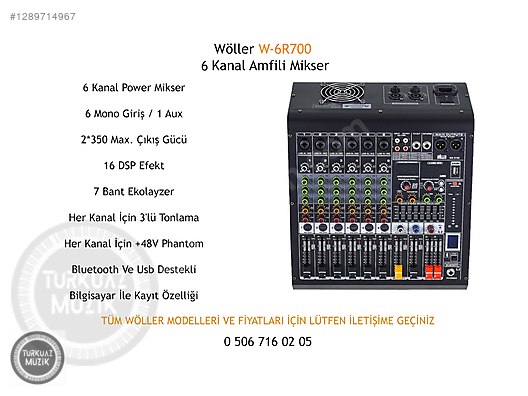 Wöller W6-R700 Power Mixer Amfi sahibinden.comda - 1289714967