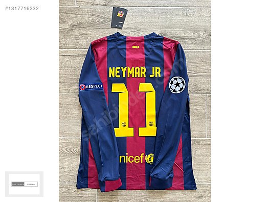 Barcelona 2015 Şampiyonlar Ligi Final Neymar JR Uzun Kollu on