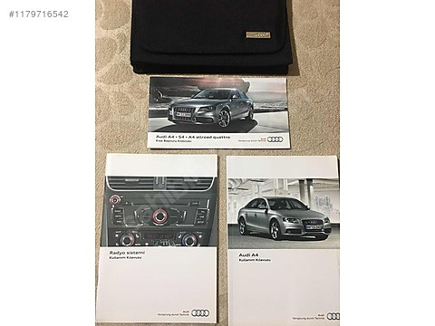 Audi A4 kullanma kılavuzu sahibinden.comda - 1179716542