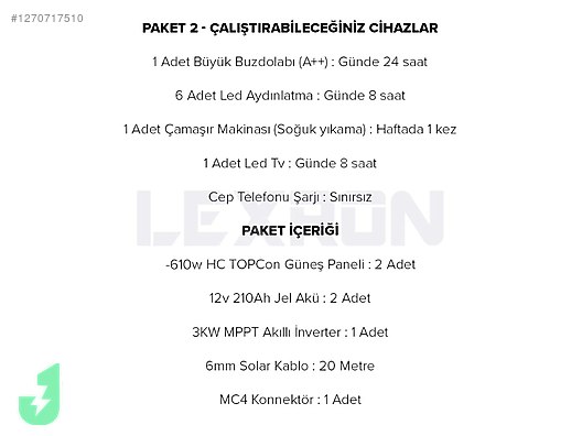 Güneş Enerjisi Sistemi - 3 Kw Bağ Evi Sistemi Büyütülebilir Sistem