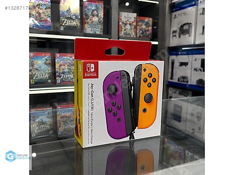 Nintendo Switch | Neon Mor Turuncu Joy-Con Sıfır Orjinal + Kurye