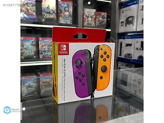 Nintendo Switch | Neon Mor Turuncu Joy-Con Sıfır Orjinal + Kurye