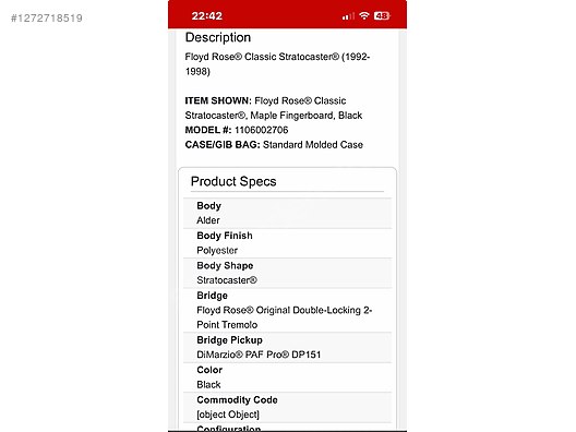 Fender Elektro Gitar