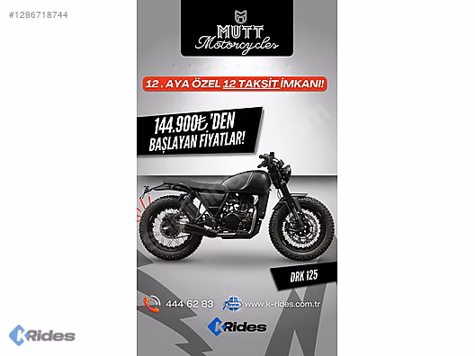 MUTT TÜRKİYE DİSTRİBÜTÖRÜ K-RİDES'TAN DRK 125 #1286718744