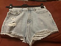 KOTON MARKA BUZ MAVİSİ KOT ŞORT