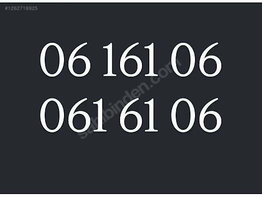 İkinci El ve Sıfır Alışveriş / Cep Telefonu & Aksesuar / Numara / Vodafone