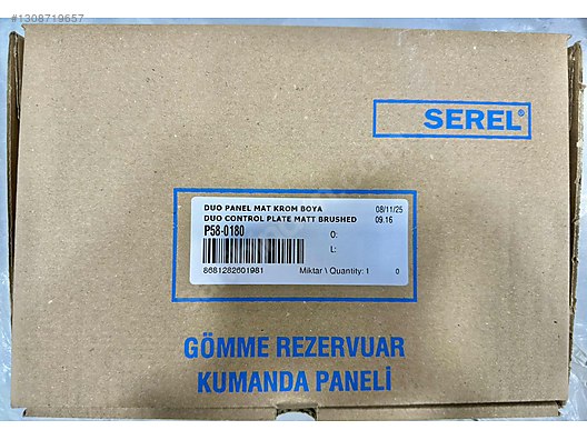 SEREL P58-0180 REZERVUAR KUMANDA PANELİ DUO PANEL MAT KROM BOYA on