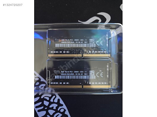 2x4GB SK HYNIX DDR4 2666 MHZ NOTEBOOK RAM sahibinden.comda