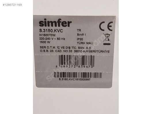 İkinci El ve Sıfır Alışveriş / Elektrikli Ev Aletleri / Isıtma, Soğutma & Havalandırma / Konvektör Panel Isıtıcı