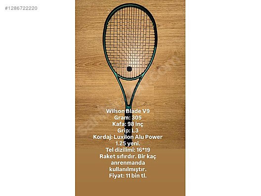 Wilson pro staff ve Wilson blade v9 on sahibinden.com - 1286722220