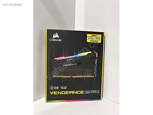 CORSAIR 32GB (2x16GB) Vengeance RGB PRO Siyah 3200MHz CL16 DDR4