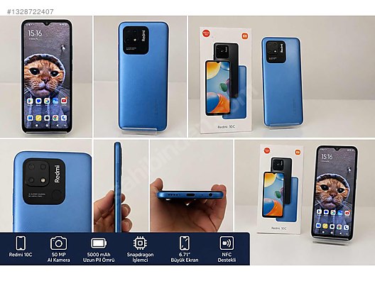 128 GB Mavi Xiaomi Redmi 10C Cep Telefonu - 1328722407