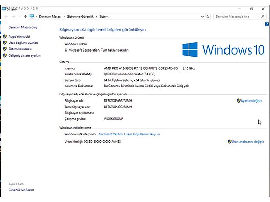 ️ Kompakt Güç: HP EliteDesk 705 G3 8GB RAM | 240GB SSD | Win - Alışveriş :: Sıfır, İkinci El Ürünlerle sahibinden.com'da