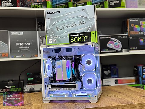 AIRI様 Toplama / 6 AY VADE FARKSIZ/RTX 5060Tİ/RYZEN 5 7500F/6000MHZ/WHİTE