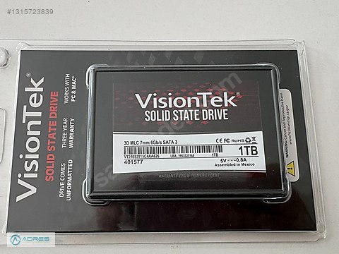 VİSİONTEK SOLID STATE DRIVE 3D MLC 7MM6GB/S SATA3 1TB 401577 sahibinden ...
