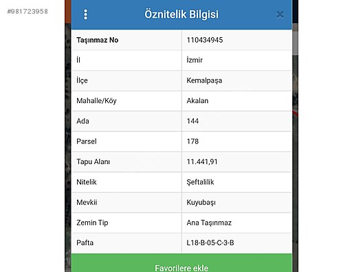 izmir kemalpasa da soguk hava deposu ruhsatli satilik arsa satilik arsa ilanlari sahibinden com da 981723958