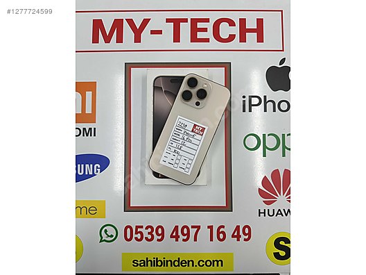 Resim Apple iPhone 16 Pro İkinci El YD | 128 GB | Çöl Titanyum İkinci El İPHONE 16 PRO 128 GB 1 AYLIK PİL 100 MY TECH