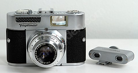 Voigtlander Vito BL + Color Skopar 50mm f 2.8 Lens + Viewfinder