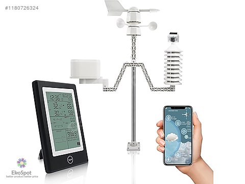 WS1050 WIFI Bluetooth Profesyonel Hava Durumu istasyonu 8 fonksi ...