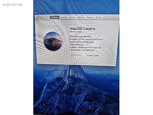 Apple / uygun fiyata imac.21.5 inch late 2013 sahibinden.comda