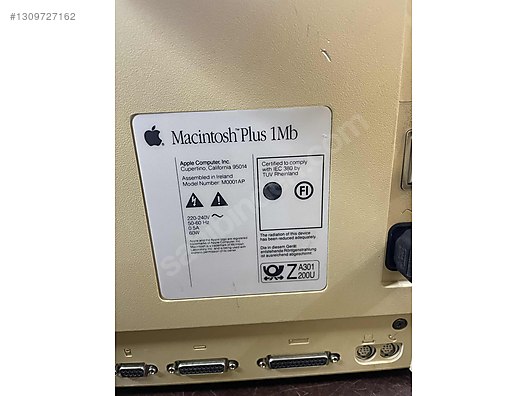 Apple / Vintage Retro apple Macintosh plus 1 mb antika bilgisayar