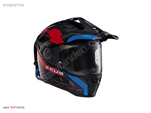 K.s.r.3kids様 Zeus ZS-913 BK19P Black Red Blue Kapalı Kask (Pinlock Dahil