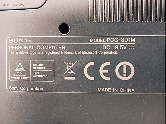 Sony / Sony VAIO PCG-3D1M (VGN-FW21E) Laptop sahibinden.comda