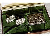 İbelo M23-G Batı Alman Gazlı Çakmak ve Kol Düğmesi Takımı