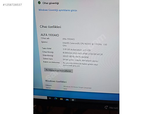 Hometech alfa 1100 all in one masaüstü pc - Alışveriş :: Sıfır, İkinci El Ürünlerle sahibinden.com'da
