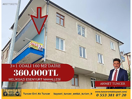 kayseri esenyurt da ful ful 3 1 daire satilik daire ilanlari sahibinden com da 957730270