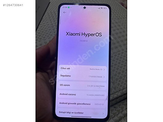 İkinci El ve Sıfır Alışveriş / Cep Telefonu & Aksesuar / Cep Telefonu / Xiaomi / Redmi Note 13