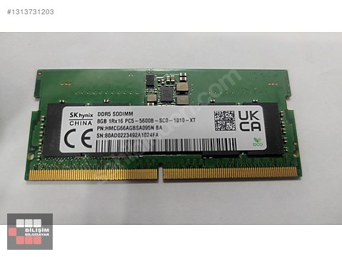 SKHynix 8GB DDR5 5600MHz Laptop RAM sahibinden.comda - 1313731203