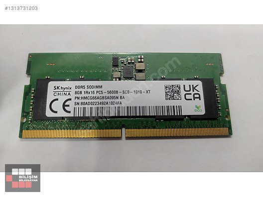SKHynix 8GB DDR5 5600MHz Laptop RAM sahibinden.comda - 1313731203
