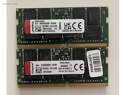 Kingston DDR4 2666MHz 2 adet 16GB sahibinden.comda - 1319731291