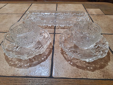 kabartma kesme kristal çay bardak seti-sıfır ürün