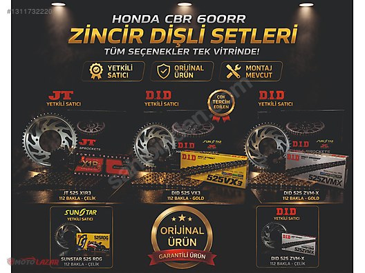 Şanzıman / Honda CBR 600RR DID 525 VX3 ZVM-X Zincir Dişli Set