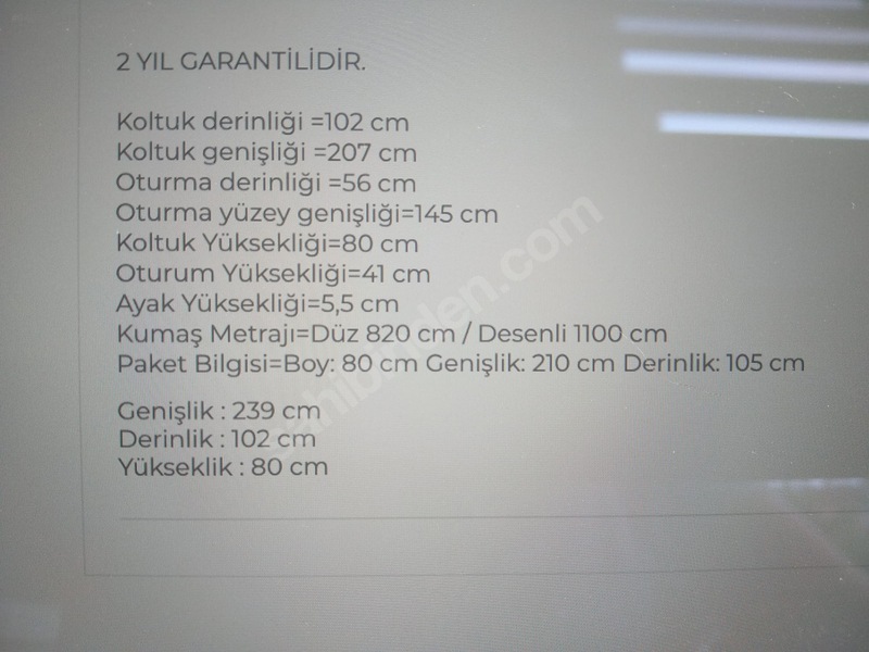 Koltuk Takımı / Tepe Mobilya Barton Büyük ve Normal İkili Koltuklar