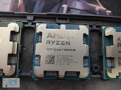 Ryzen 7 9800X3D AMD BOX 新品未開封 AMD RYZEN 7 9800X3D 8 Çekirdekli, 16 Dişli Masaüstü İşlemci