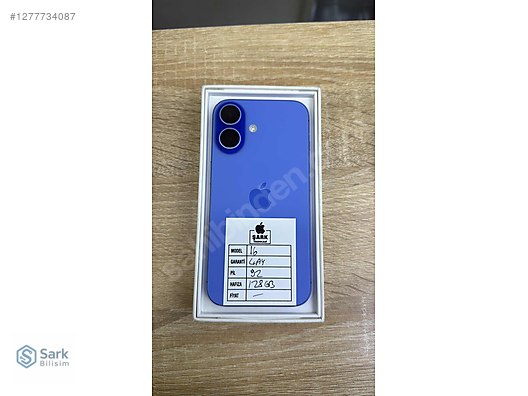 Resim Apple iPhone 16 İkinci El YD | 128 GB | Laciverttaş 