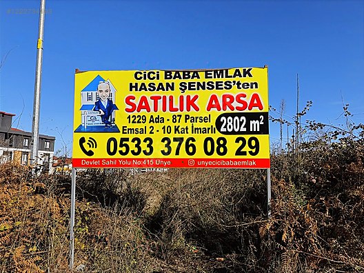 CİCİBABA'DAN DENİZ MANZARALI 2800M2 10 KAT İMARLI ARSA #1222734193