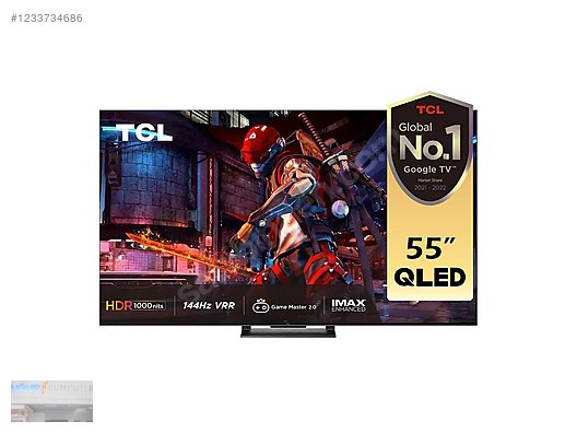 TCL 55C745 140 CM 144 HR 4K Ultra HD Google TV Smart Gaming QLED